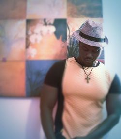 Close-up of mid adult man