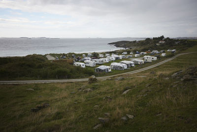 Camping site at sea
