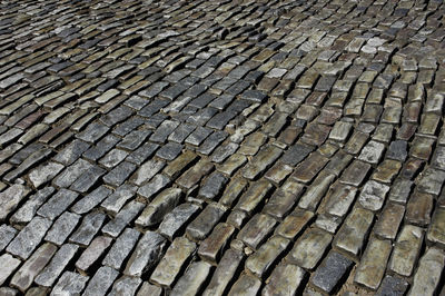 Full frame shot of cobblestone street