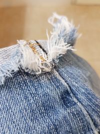 Close-up of feather jeans