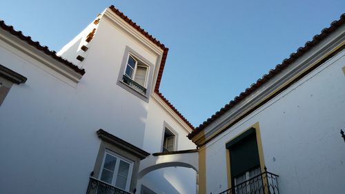 Low angle view of building against clear sky