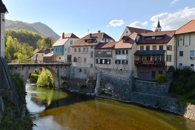 Bridge over canal in town