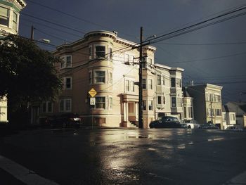 City street with buildings in background