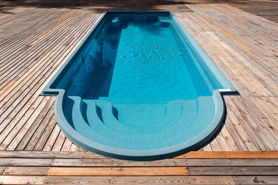 High angle view of swimming pool