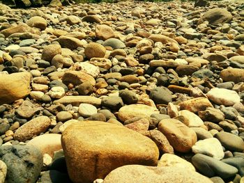 Pebbles on rocks