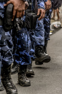 Military personnel are seen during the bahia independence parade 