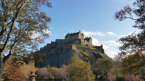 Low angle view of castle against sky