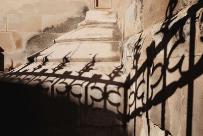 Close-up of shadow on wall