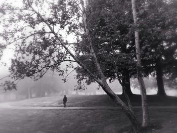 Full length of woman standing in park