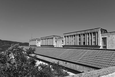 Low angle view of bridge against clear sky