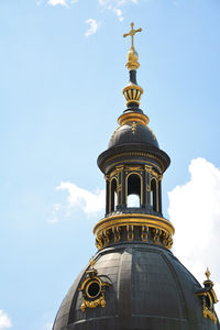 Low angle view of built structure against sky