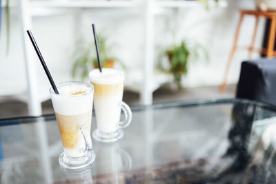 Close-up of drink on table