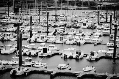 Full frame shot of sailboats