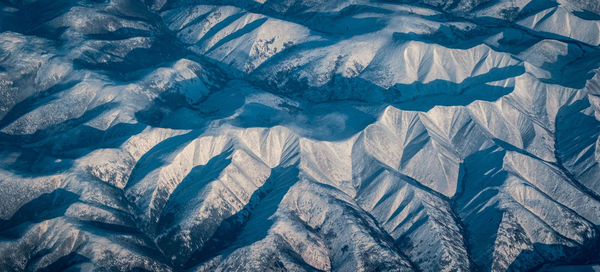 Aerial view of mountain range