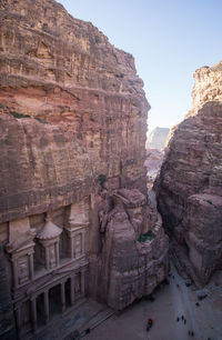 View of rock formations