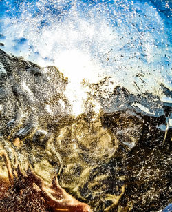 Full frame shot of wet land