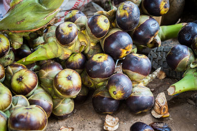 Full frame shot of fruits for sale at market