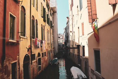 Canal amidst buildings in city