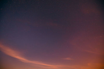 Low angle view of sky at night