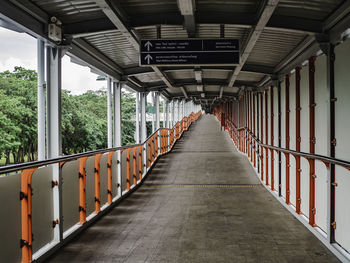 View of empty bridge