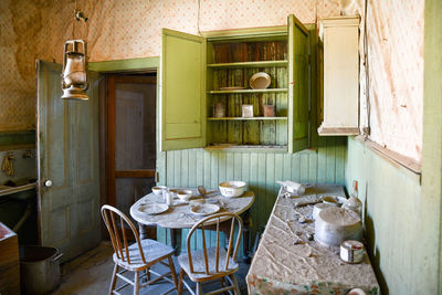 Chairs and table at home