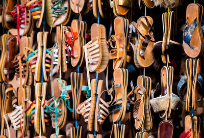 Full frame shot of various displayed for sale in market