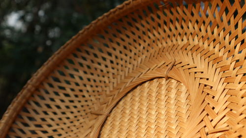 Close-up of wicker basket