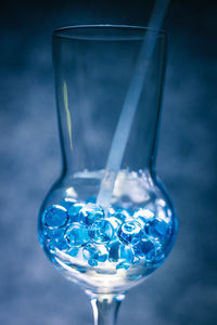 Close-up of wineglass on table