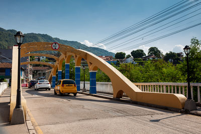 Lopez bridge over the guali river in the heritage town of honda in colombia