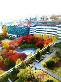 View of building with trees in background