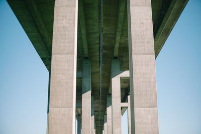 Low angle view of bridge against sky