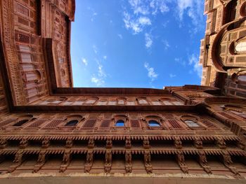 Low angle view of historical building against sky