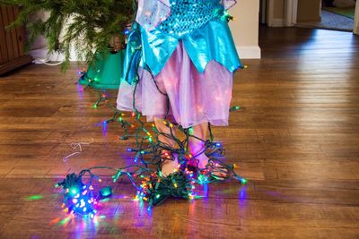 Multi colored umbrellas