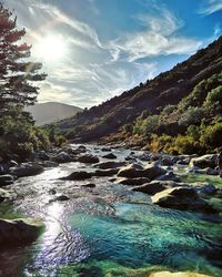 Scenic view of river against sky