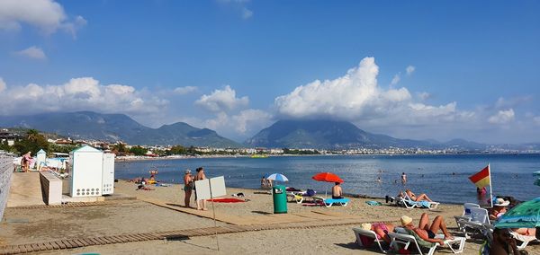 Panoramic view of beach against sky