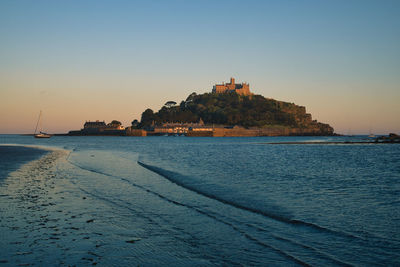 St michael's mount at sunset