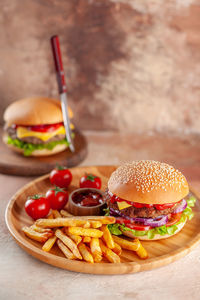 Close-up of food on table