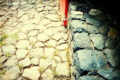 Close-up of stone wall