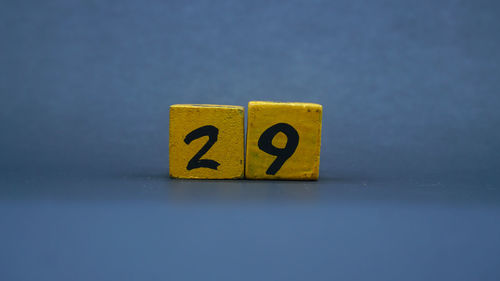 Close-up of toy blocks on table
