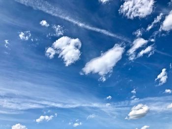 Low angle view of clouds in sky