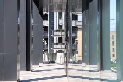 Abstract view of modern building entrance