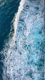 High angle view of the waves at sea
