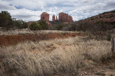 Old ruins against cloudy sky