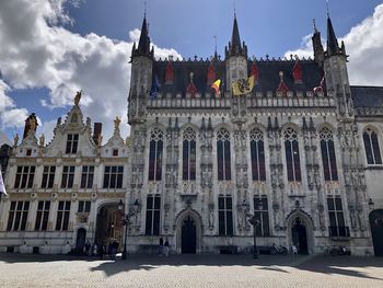 Low angle view of historical building against sky