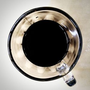 Directly above shot of drink in glass