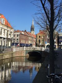 View of canal along buildings