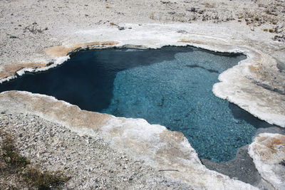 High angle view of water