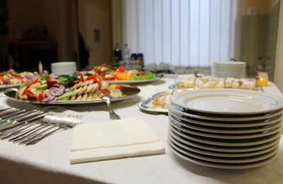 Close-up of food on table at home