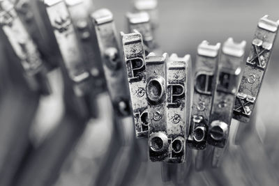 Close-up of padlocks