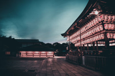 View of building against cloudy sky
